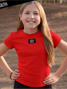 Light Pink Kids Red Baby Doll Top